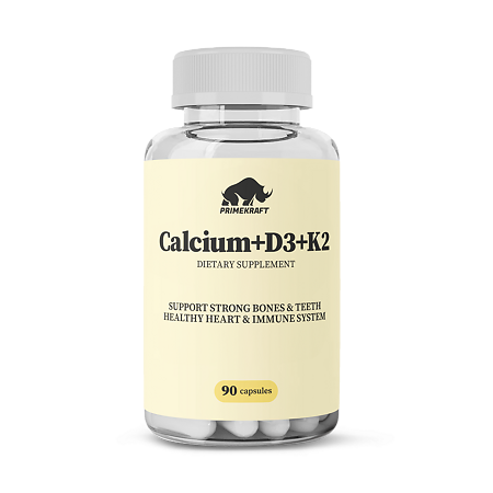 Prime Kraft Кальций+D3+К2/Calcium+D3+K2 капсулы массой 880 мг 90 шт