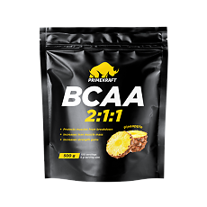 Купить Комплекс аминокислот БЦАА 2:1:1/ВСAА 2:1:1 Prime Kraft со вкусом ананас порошок дой-пак 500 г 1 шт цена