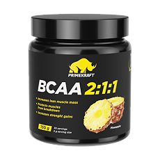 Купить Комплекс аминокислот БЦАА 2:1:1/ВСAА 2:1:1 Prime Kraft со вкусом ананас порошок банка 150 г 1 шт цена