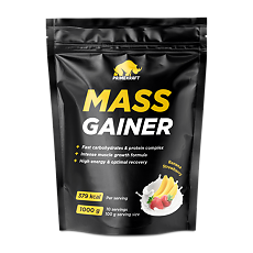 Купить Масс Гейнер/Mass Gainer Prime Kraft белково-углеводный порошок со вкусом Клубника-банан дой-пак 1000 г 1 шт цена