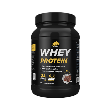 Протеин сывороточный Prime Kraft Whey Protein Молочный шоколад банка 900 г 1 шт