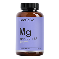 Изображение товара Leaf To Go Магний В6 форте 650 мг таблетки массой 800 мг 300 шт