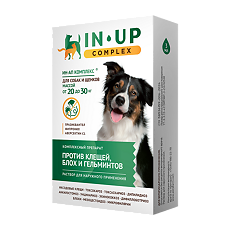 Купить ИН-АП комплекс капли на холку для собак и щенков 20-30 кг 3 мл флакон 1 шт (вет) цена
