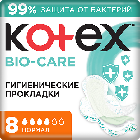Kotex Прокладки Bio-Care нормал 8 шт