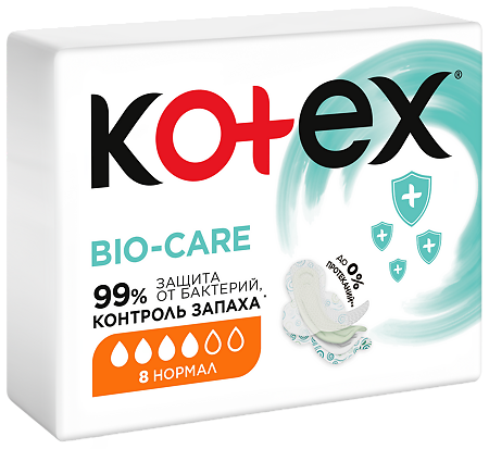 Kotex Прокладки Bio-Care нормал 8 шт