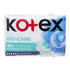 Купить Kotex Прокладки Bio-Care ночные 6 шт цена