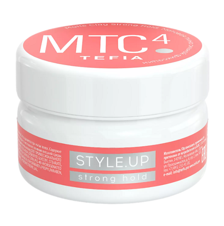 Tefia Style.Up Матовая глина для волос сильной фиксации 75 мл 1 шт