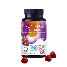 Купить LIVS Комплекс Мультивитаминов Железо Плюс для детей со вкусом фруктов и ягод мармеладные пастилки массой 2,5 г 60 шт цена