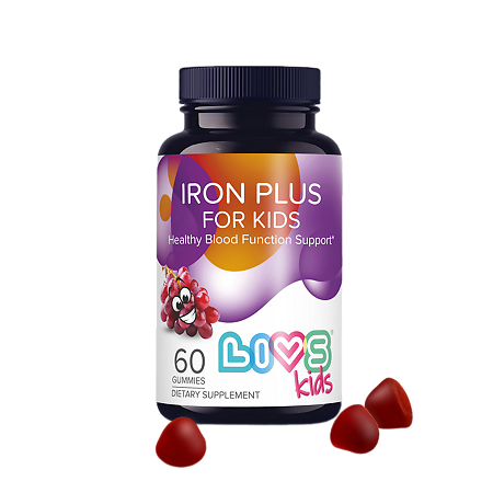 LIVS Комплекс Мультивитаминов Железо Плюс для детей со вкусом фруктов и ягод мармеладные пастилки массой 2,5 г 60 шт