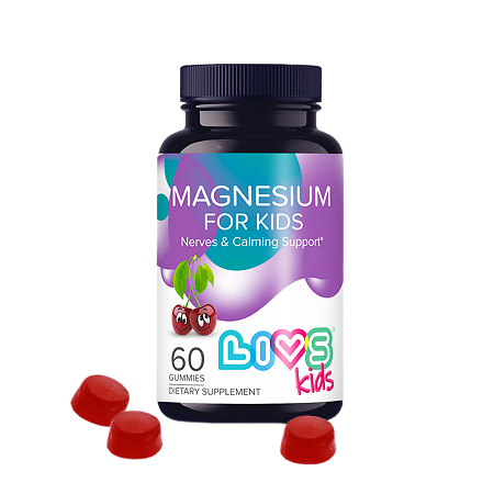 Изображение товара Магний Цитрат для детей LIVS со вкусом вишни 60 пастилок по 2,2 г