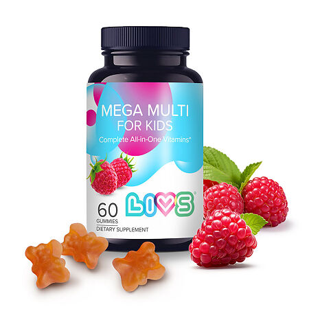 LIVS Комплекс Мега Мультивитамин для детей со вкусом малины жевательные пастилки массой 2,5 г 60 шт