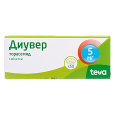 Изображение товара Диувер таблетки 5 мг 60 шт