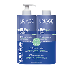 Купить Uriage Bebe Первый очищающий пенящийся крем для детей и новорожденных 500 мл 2 шт цена
