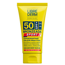 Изображение товара Librederm Bronzeada Sport Солнцезащитный гель для лица и тела SPF50 150 мл 1 шт