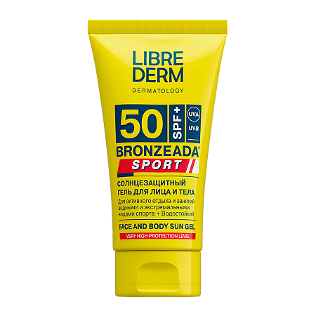 Изображение товара Librederm Bronzeada Sport Солнцезащитный гель для лица и тела SPF50 150 мл 1 шт