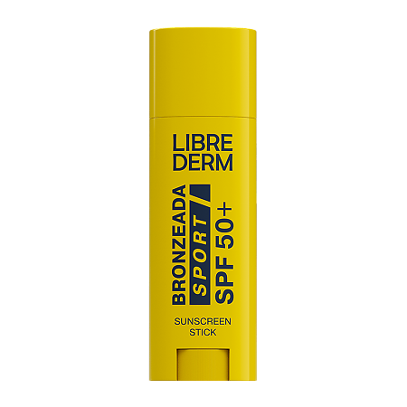 Librederm Bronzeada Sport Солнцезащитный стик для губ и лица SPF 50+ 4,8 г 8 г 1 шт