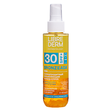 Купить Librederm Bronzeada Солнцезащитный увлажняющий двухфазный флюид-спрей SPF30 150 мл 1 шт цена