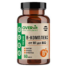 Купить В-комплекс OVERvit капсулы массой 440 мг 60 шт цена