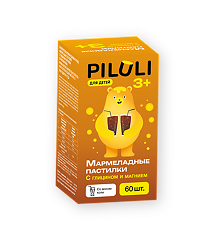 Изображение товара PILULI Мармеладные пастилки с Глицином и Магнием для детей жевательные массой 2,5 г 60 шт