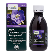 Купить Dr.Vistong Сироп Синюхи голубой с валерианой на фруктозе фл по 150 мл 1 шт цена