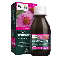Изображение товара Dr.Vistong Сироп Эхинацеи с витамином В12 на фруктозе фл по 150 мл 1 шт