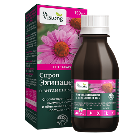 Dr.Vistong Сироп Эхинацеи с витамином В12 на фруктозе фл по 150 мл 1 шт