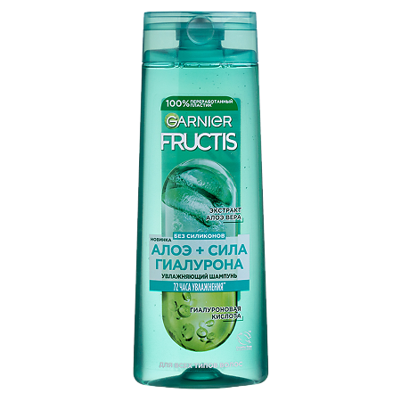 Изображение товара Garnier Fructis Шампунь увлажняющий Алоэ+Сила Гиалурона для всех типов волос 400 мл 1 шт