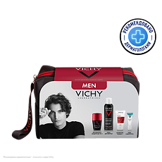 Купить Vichy Homme Набор для мужчин Пена для бритья 200 мл+Дезодорант 50 мл+Шампунь 50 мл+Гель-сыворотка 10 мл 1 уп цена