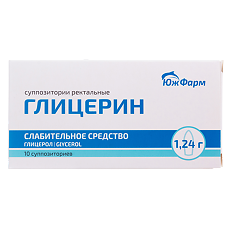 Изображение товара Глицерин суппозитории ректальные 1,24 г 10 шт