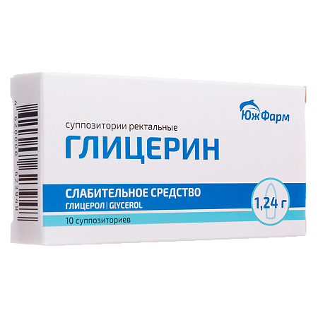 Глицерин суппозитории ректальные 1,24 г 10 шт