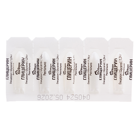 Глицерин суппозитории ректальные 1,24 г 10 шт