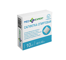 Купить Med Expert Салфетка спиртовая стерильная 40х40 мм 10 шт цена