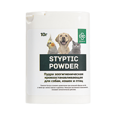Купить Styptic Powder Пудра зоогигиеническая кровоостанавливающая для собак, кошек и птиц 10 г цена