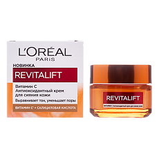 Купить Лореаль (Loreal) Paris Revitalift Крем для сияния лица с Витамином С 50 мл 1 шт цена