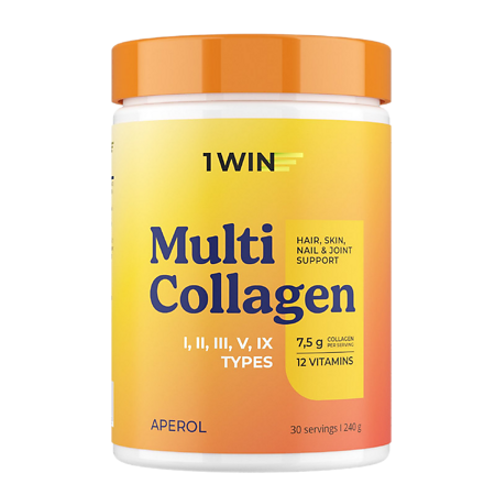 1WIN Мульти коллаген 1, 2, 3, 5 и 9 типа+витамин С / Multi collagen 1, 2, 3, 5 and 9 type+vitamin C Апероль порошок 240 г