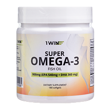Изображение товара 1WIN Омега 3 / Omega-3 капсулы массой 1350 мг 180 шт