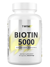 Купить 1WIN Биотин+ / Biotin+ капсулы массой 450 мг 60 шт цена