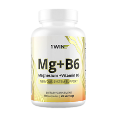 Купить 1WIN Магний+B6 / Magnesium+B6 капсулы массой 550 мг 180 шт цена