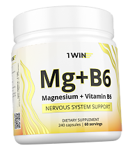 Купить 1WIN Магний+B6 / Magnesium+B6 капсулы массой 640 мг 240 шт цена