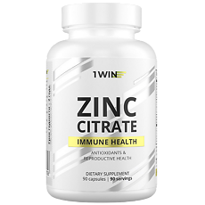 Купить 1WIN Цинка цитрат+ / Zinc citrate+ капсулы массой 490 мг 90 шт цена