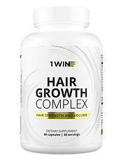 Купить 1WIN Комплекс для роста волос / Hair growth complex капсулы массой 460 мг 60 шт цена
