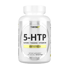 Купить 1WIN 5-HTP с глицином, L-теанином и вит группы B / 5-HTP with Glycine, L-Theanine and B Vitamins капсулы массой 510 мг 120 шт цена