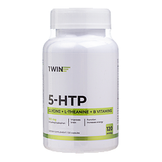 Изображение товара 1WIN 5-HTP с глицином, L-теанином и вит группы B / 5-HTP with Glycine, L-Theanine and B Vitamins капсулы массой 510 мг 120 шт