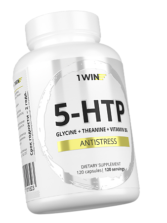 1WIN 5-HTP с глицином, L-теанином и вит группы B / 5-HTP with Glycine, L-Theanine and B Vitamins капсулы массой 510 мг 120 шт