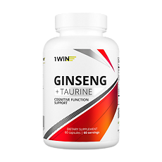 Купить 1WIN Женьшень + таурин / Ginseng + taurine капсулы массой 675 мг 60 шт цена