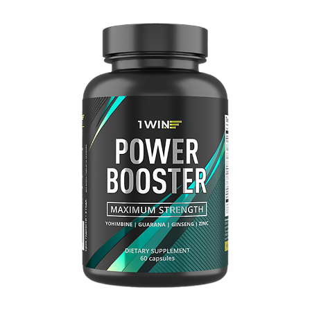 1WIN Йохимбин, гуарана, женьшень и цинк Power booster капсулы массой 500 мг 60 шт