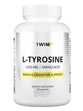 Купить 1WIN L-тирозин / L-tyrosine капсулы массой 530 мг 90 шт цена
