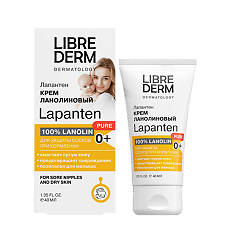 Купить Librederm Lapanten Крем ланолиновый для гигиенического ухода за сосками кормящих матерей 40 мл 1 шт цена