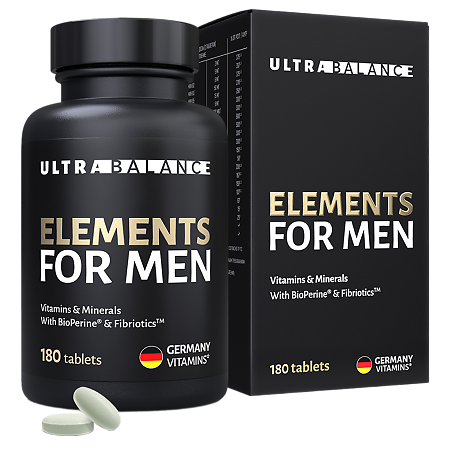 Элементы для мужчин Премиум Витамины и минералы / Elements for Men Premium Vitamins & Minerals UltraBalance таблетки массой 950 мг 180 шт