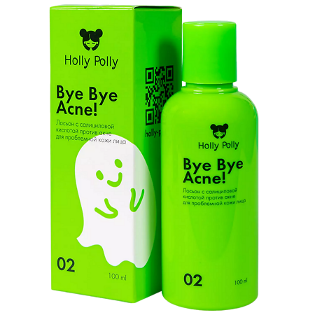 Holly Polly Лосьон с салициловой кислотой Bye Bye Acne! против акне для проблемной кожи лица 100 мл 1 шт